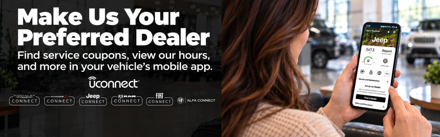 uconnect® make us your preferred dealer | Griffeth Chrysler Dodge Jeep Ram of Fort Kent in Fort Kent ME